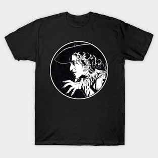 WICKED WITCH OF THE WEST - The Wizard of OZ (Circle Black and White) T-Shirt